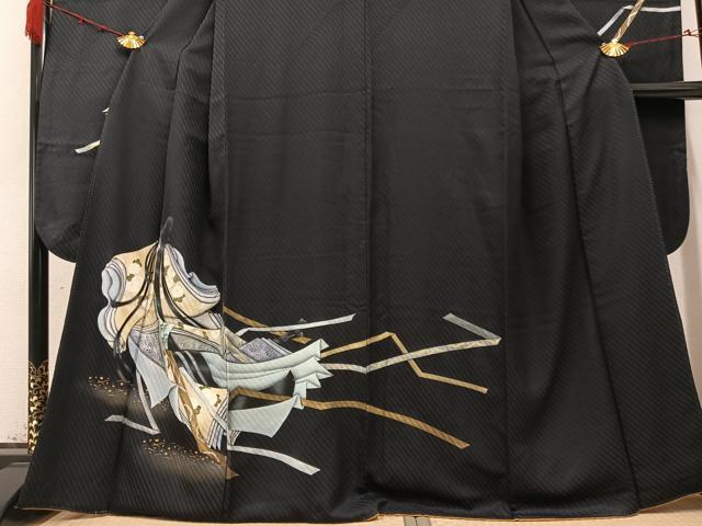 平和屋着物●豪華振袖　手描き　女人文　暈し染め　金彩　正絹　逸品　AABA8916ph