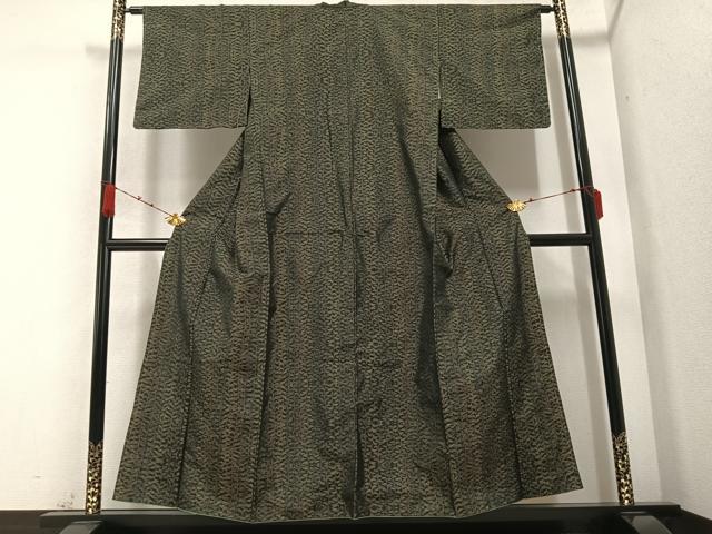 平和屋着物●本場大島紬　草木文　正絹　逸品　AABA8919ph