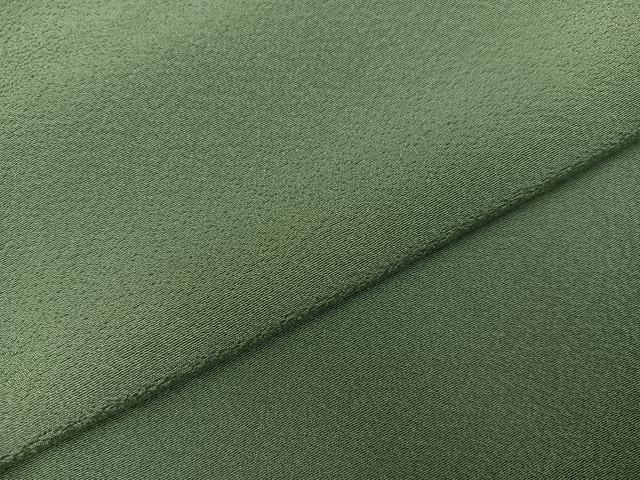 平和屋着物●上質な色無地　山葵色　正絹　逸品　AABA8924ph