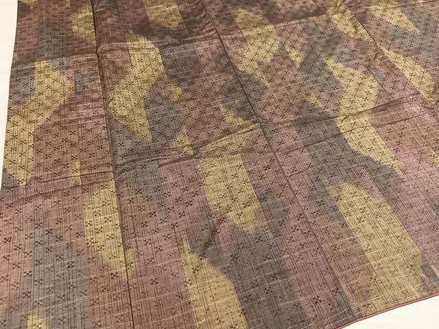 平和屋着物●上質な紬 幾何学文様 正絹 逸品 未使用 AABA8926ph