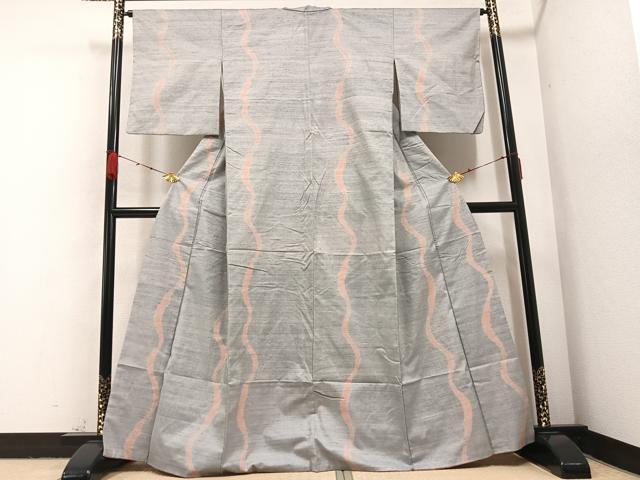 平和屋着物●上質な紬 間道 正絹 逸品 AABA8927ph
