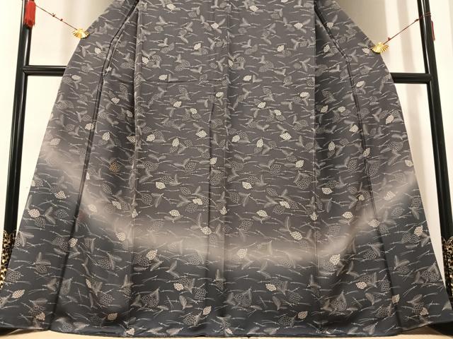 平和屋着物●訪問着　刺繍　松かさ　暈し染め　正絹　逸品　AABA8930ph