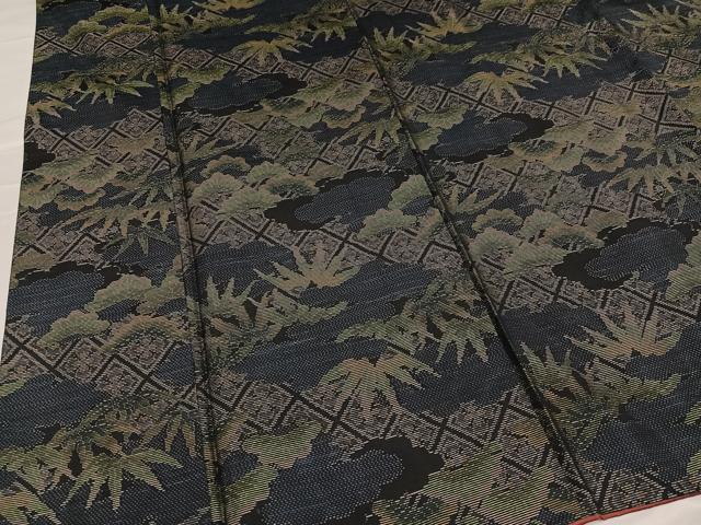 平和屋着物●本場大島紬 松笹文 正絹 逸品 AABA8932ph
