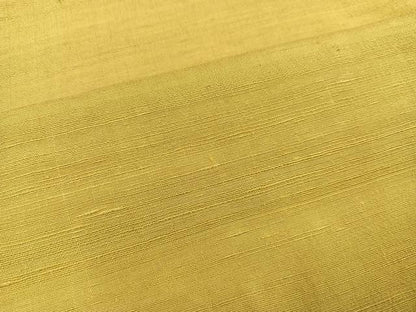 平和屋着物●上質な紬 色無地 芥子色 正絹 逸品 AABA8935ph