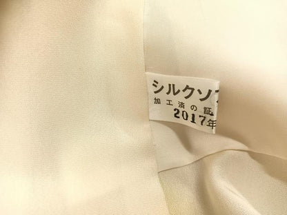 平和屋着物●上質な紬 色無地 芥子色 正絹 逸品 AABA8935ph