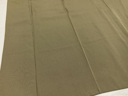 平和屋着物●江戸小紋　万筋　媚茶色×白橡色　正絹　逸品　AABA8943ph