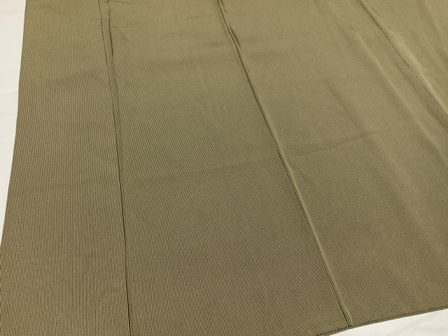平和屋着物●江戸小紋　万筋　媚茶色×白橡色　正絹　逸品　AABA8943ph