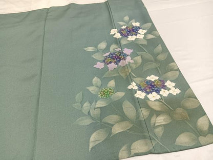 平和屋着物●京友禅 笹川 岳志 手描き 地紙花文 暈し染め 金彩 鈴乃屋扱い 正絹 逸品 AABA8944ph
