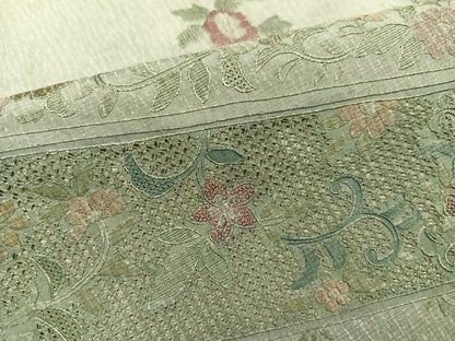 平和屋着物●訪問着 本場染大島紬 中国三大刺繍 スワトウ刺繍 汕頭刺繍 更紗文様 暈し染め 正絹 逸品 AABA8949ph