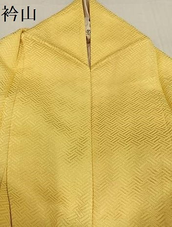 平和屋着物●上質な色無地 紋意匠 卵色 正絹 逸品 AABA8956ph