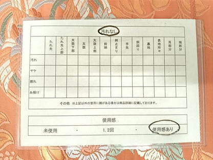 平和屋着物◎六通柄袋帯　唐織　鳳凰能衣文　金糸　正絹　逸品　AABA8984yx