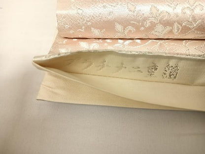 平和屋着物◎六通柄袋帯 正倉院花文 プラチナ二重箔 正絹 逸品 AABA9087yx