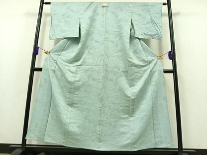 平和屋着物▽上質な色無地 単衣 立波地紋 瓶覗色 正絹 逸品 AABA9126jh