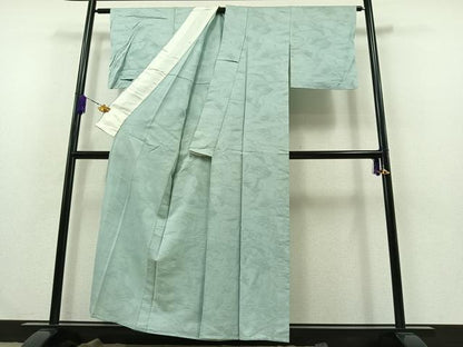 平和屋着物▽上質な色無地 単衣 立波地紋 瓶覗色 正絹 逸品 AABA9126jh