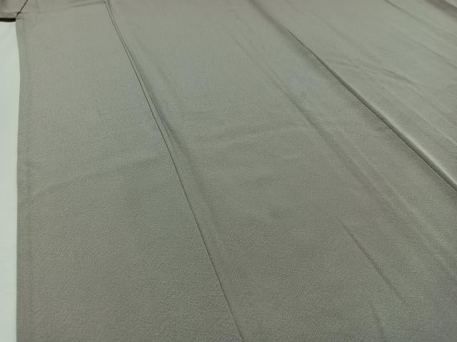 平和屋着物▽上質な色無地 単衣 薄鈍色 正絹 逸品 AABA9128jh
