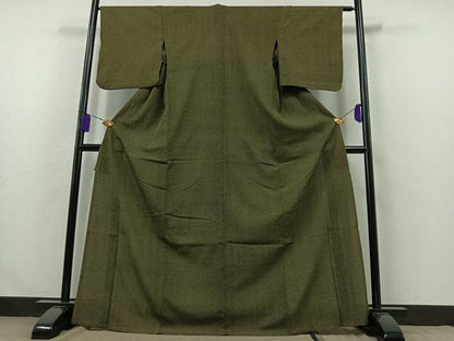 平和屋着物▽本塩沢 単衣 霞文 正絹 逸品 AABA9131jh