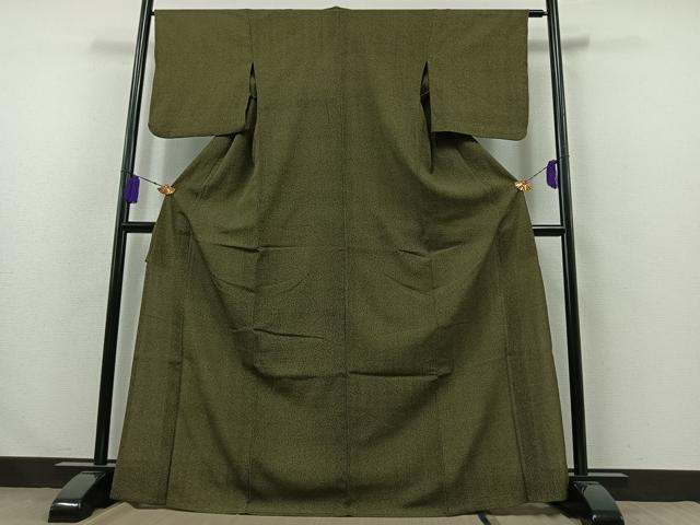 平和屋着物▽本塩沢 単衣 霞文 正絹 逸品 AABA9131jh