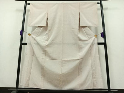 平和屋着物▽本塩沢　単衣　蚊絣　正絹　逸品　AABA9136jh