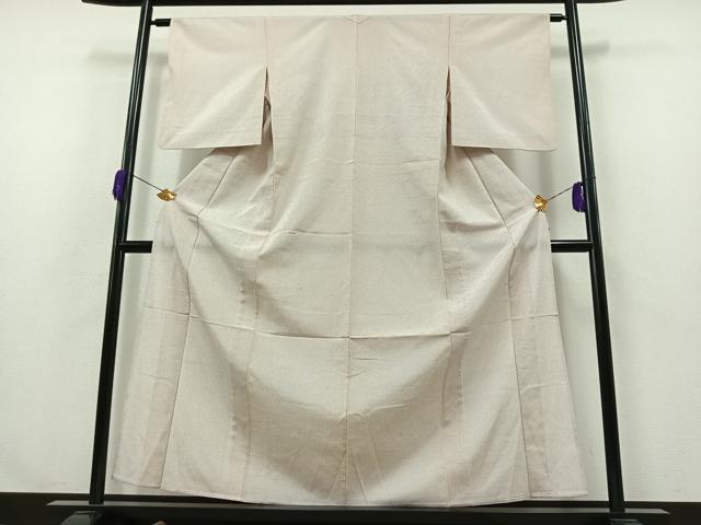平和屋着物▽本塩沢　単衣　蚊絣　正絹　逸品　AABA9136jh