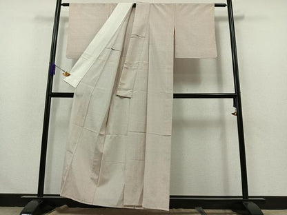 平和屋着物▽本塩沢　単衣　蚊絣　正絹　逸品　AABA9136jh