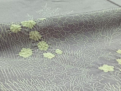 平和屋着物▽訪問着 単衣 絞り 草花文 正絹 逸品 AABA9151jh