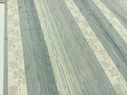 平和屋着物▽上質な紬 単衣 80亀甲 花間道 正絹 逸品 AABA9154jh