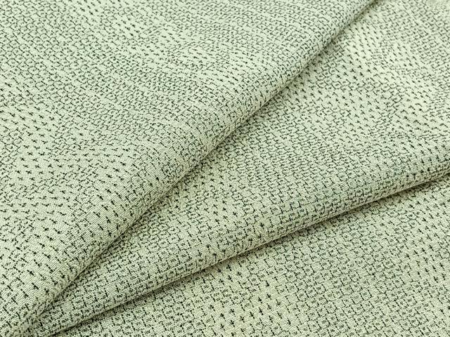 平和屋着物▽本塩沢 単衣 110亀甲 幾何学間道 正絹 逸品 AABA9158jh