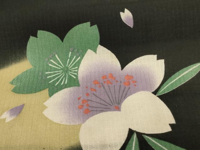 平和屋着物＊服飾評論家 市田ひろみ 夏物 紅梅織り 小紋・浴衣兼用 舞桜文 洗える着物 AABA9282jd