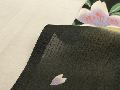 平和屋着物＊服飾評論家 市田ひろみ 夏物 紅梅織り 小紋・浴衣兼用 舞桜文 洗える着物 AABA9282jd