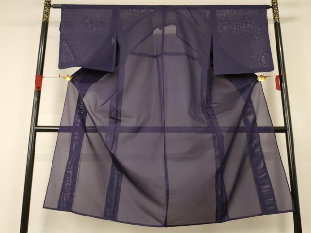 平和屋着物＊夏物 色無地 絽 黒紅色 洗える着物 AABA9288jd