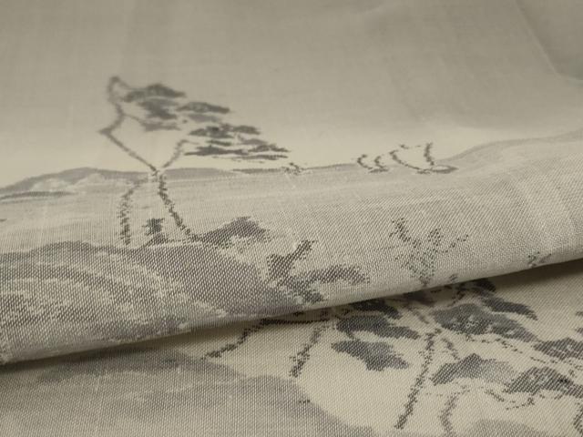 平和屋着物＊夏物 色留訪問着 紗 風景文 暈し染め 正絹 逸品 未使用 AABA9294jd