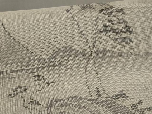 平和屋着物＊夏物 色留訪問着 紗 風景文 暈し染め 正絹 逸品 未使用 AABA9294jd