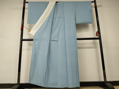 平和屋着物＊夏物 色無地 絽 水色 正絹 逸品 AABA9302jd