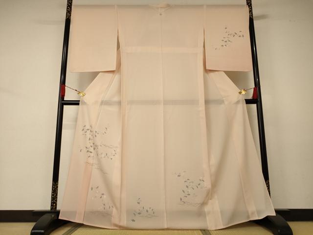 平和屋着物＊夏物 訪問着 絽 草花文 正絹 逸品 AABA9304jd