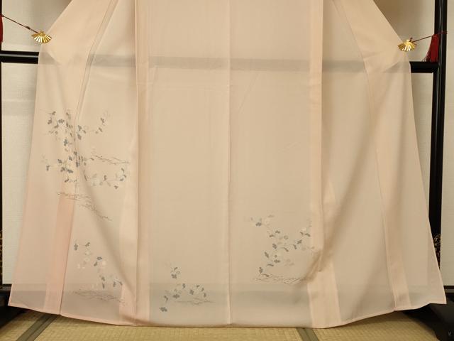 平和屋着物＊夏物 訪問着 絽 草花文 正絹 逸品 AABA9304jd