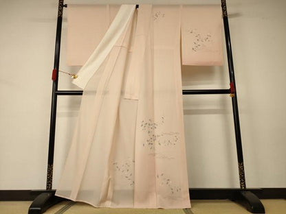 平和屋着物＊夏物 訪問着 絽 草花文 正絹 逸品 AABA9304jd