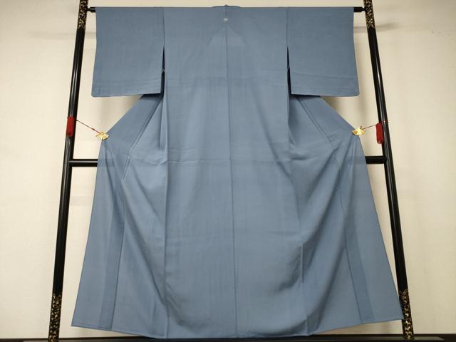 平和屋着物＊夏物　色無地　絽　藍鼠色　正絹　逸品　未使用　AABA9306jd