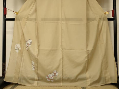 平和屋着物＊夏物 訪問着 絽 唐子 洗える着物 AABA9309jd