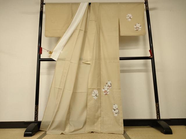 平和屋着物＊夏物 訪問着 絽 唐子 洗える着物 AABA9309jd