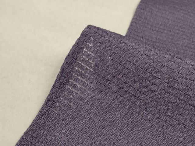 平和屋着物＊本加賀友禅作家 成竹登茂男監修 夏物 色無地 絽 紫鼠色 正絹 逸品 AABA9314jd