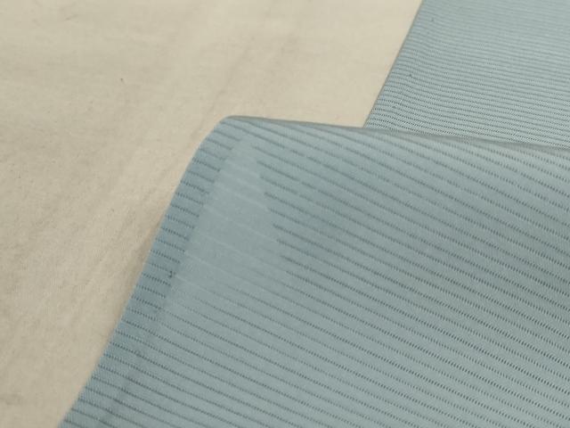 平和屋着物＊夏物 色無地 絽 千草鼠色 正絹 逸品 AABA9316jd