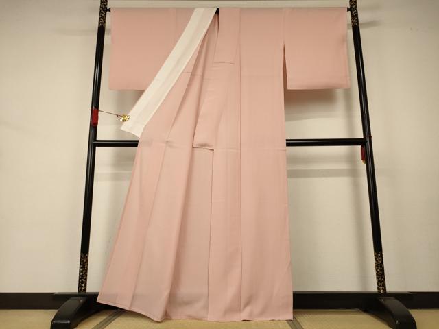 平和屋着物＊夏物 色無地 絽 洗柿色 正絹 逸品 AABA9318jd