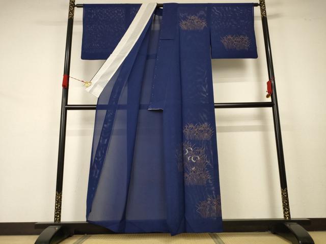 平和屋着物＊夏物 訪問着 絽 草花文 金彩 銀糸 正絹 逸品 AABA9321jd