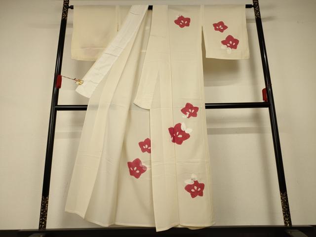 平和屋着物＊夏物 訪問着 絽 花蝶文 正絹 逸品 AABA9323jd