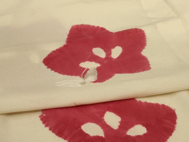 平和屋着物＊夏物 訪問着 絽 花蝶文 正絹 逸品 AABA9323jd