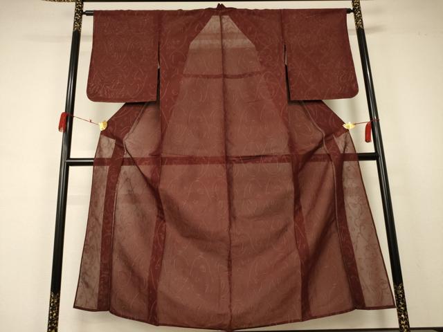 平和屋着物＊夏物 小紋 紗 幾何学文様 正絹 逸品 未使用 AABA9326jd