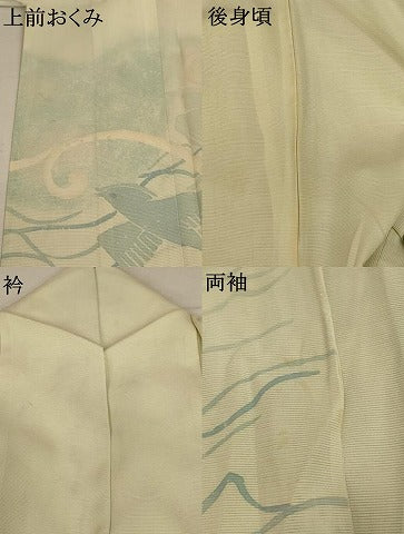 平和屋着物＊夏物 訪問着 絽 舞鳥文 正絹 逸品 AABA9327jd