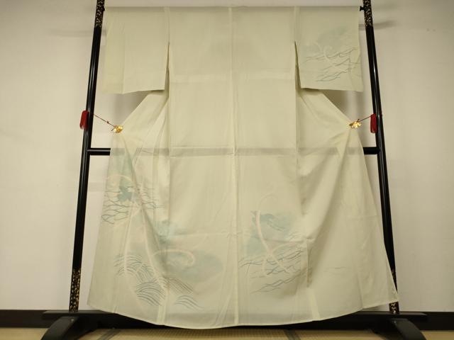 平和屋着物＊夏物 訪問着 絽 舞鳥文 正絹 逸品 AABA9327jd