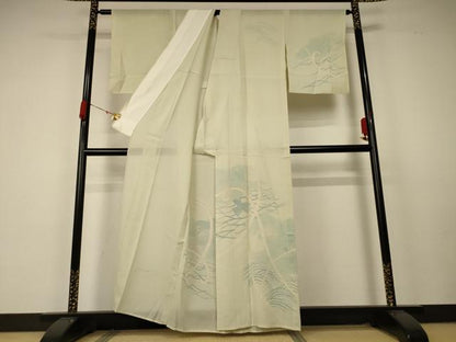 平和屋着物＊夏物 訪問着 絽 舞鳥文 正絹 逸品 AABA9327jd