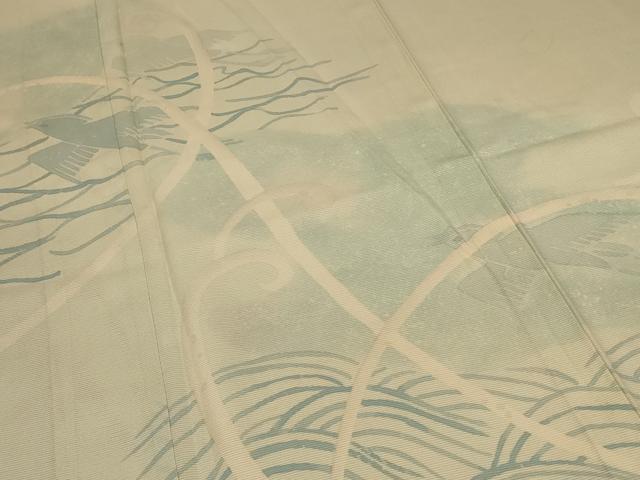 平和屋着物＊夏物 訪問着 絽 舞鳥文 正絹 逸品 AABA9327jd